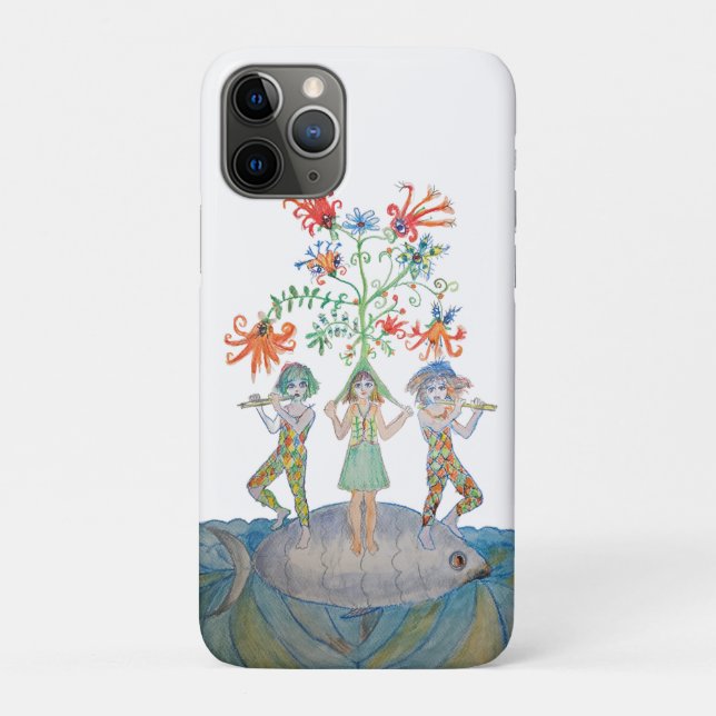 Fantasy Musicians on a Giant Fish Case-Mate iPhone Case (Back)