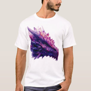 Fantasy Mystical Amethyst Crystal Dragon Beast T-Shirt