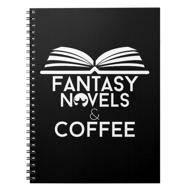 Fantasy Novels and Coffee Notebook (Front)