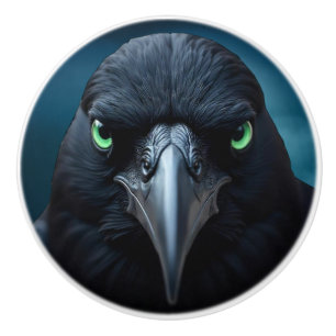 Fantasy of Crows Raven Ceramic Knob