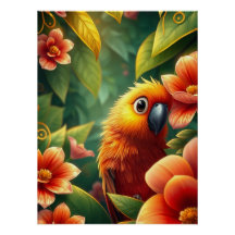 Fantasy Orange Parrot
