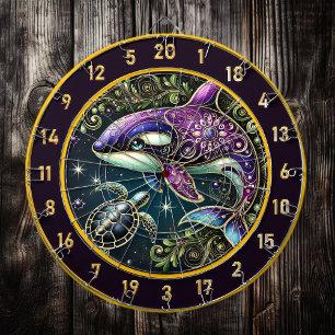Fantasy Orca Turtle Dartboard Wall Art