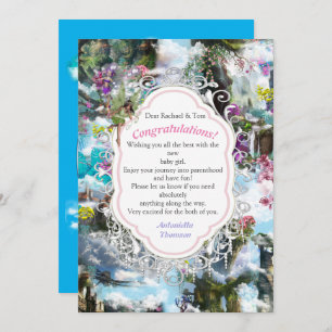 Fantasy Other worlds in the Clouds  Thank You Card