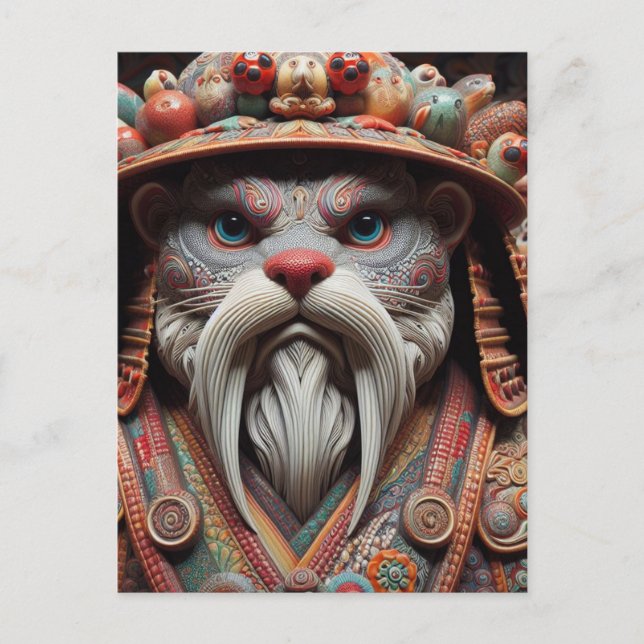 Fantasy Otter Warrior Postcard (Front)