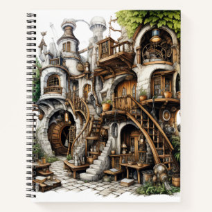 Fantasy Outdoor Castle House Bullet Notebook