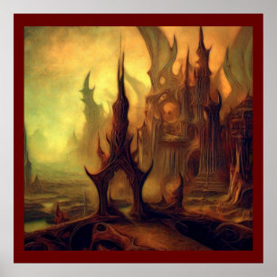 Fantasy Painting 10  - Evil Temple Poster