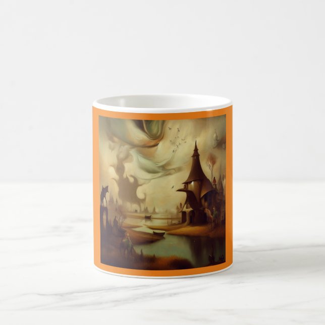 Fantasy Painting 3 - Mediaeval Landscape Coffee Mug (Center)
