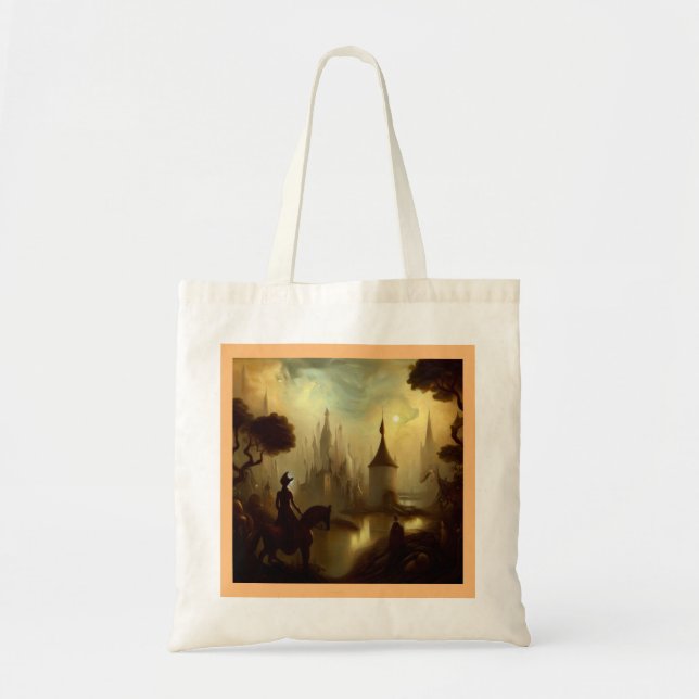 Fantasy Painting 8  - Horseback Rider Tote Bag (Front)