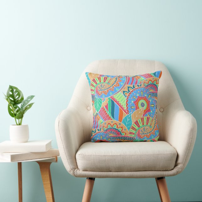 Fantasy Paisley Ornaments Seamless Pattern 2 Cushion (Chair)