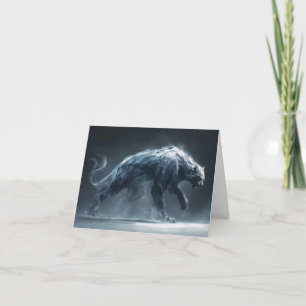 Fantasy panther monster thank you card