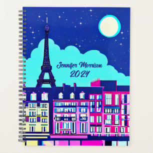 Fantasy Paris Under a Full Moon Planner