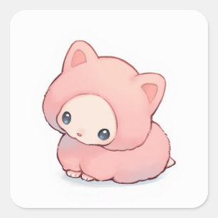 Fantasy Pastel Illustration Square Sticker