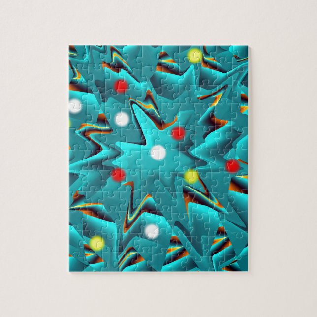 Fantasy pattern azul jigsaw puzzle (Vertical)