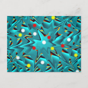 Fantasy pattern azul postcard