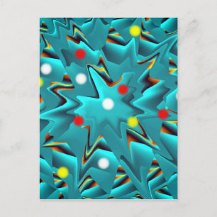 Fantasy pattern azul postcard