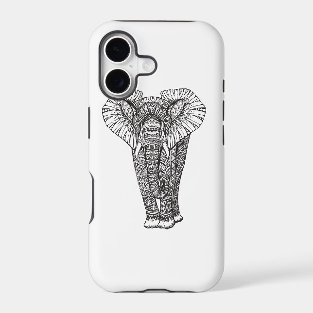 Fantasy Patterned Elephant Doodle (Back)