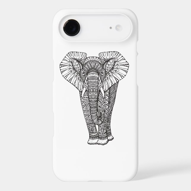 Fantasy Patterned Elephant Doodle Case-Mate iPhone Case (Back)