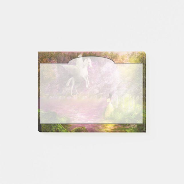 Fantasy - Pegasus - The enchanted garden Post-it Notes (Front)