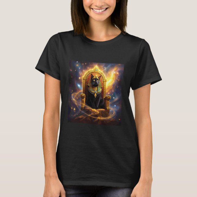 Fantasy Pharaoh Regal Cat T-Shirt (Front)