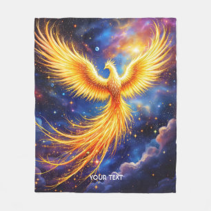 Fantasy Phoenix Stars Space Fleece Blanket