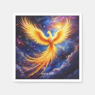 Fantasy Phoenix Stars Space Napkin