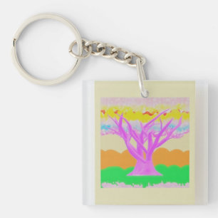 Fantasy picture parade with soft paster colours key ring