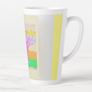 Fantasy picture parade with soft paster colours latte mug