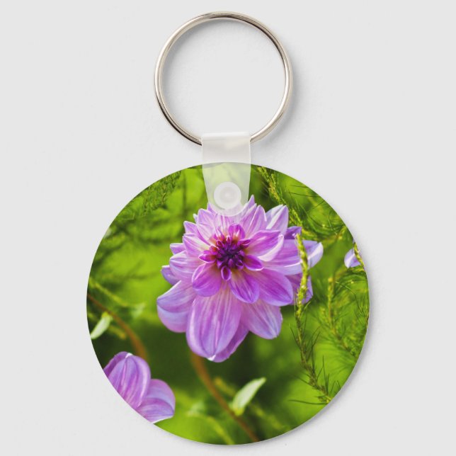 Fantasy Pink Dahlia Key Ring (Front)