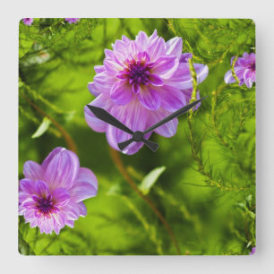 Fantasy Pink Dahlia Wall Clock