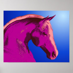 Fantasy Pink Horse Face Poster