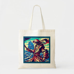 Fantasy Pirate Anime - Woodcut 2 Tote Bag