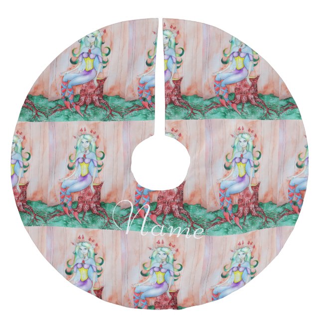 Fantasy Pixie Fairy Thunder_Cove Brushed Polyester Tree Skirt (Front)