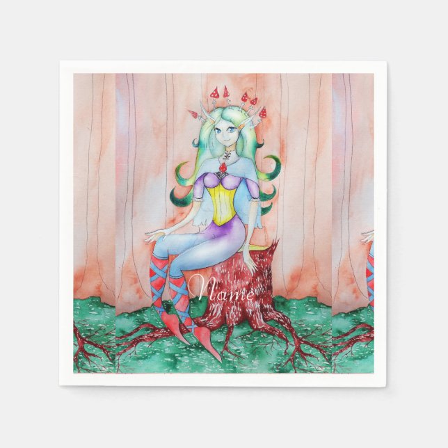 Fantasy Pixie Fairy Thunder_Cove  Napkin (Front)