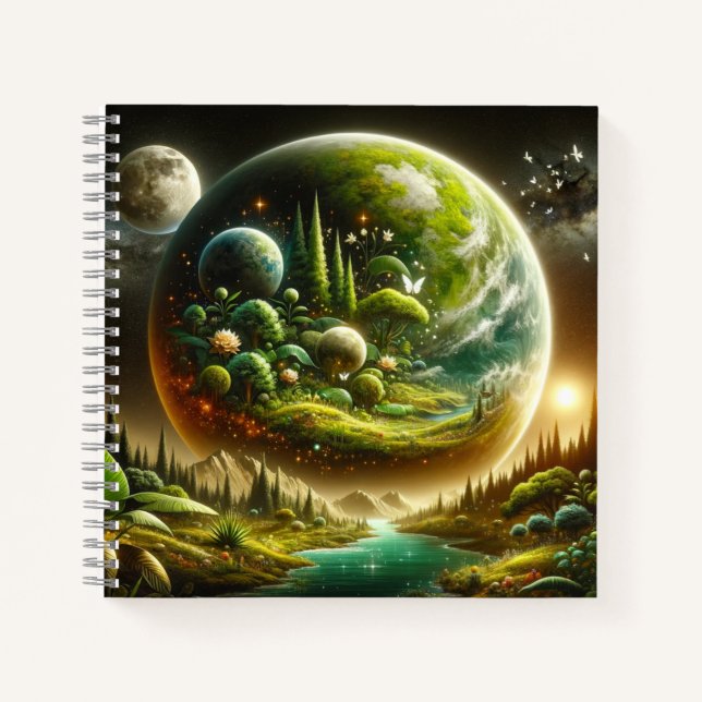 Fantasy Planet – Magical Cosmic Nature Notebook (Front)