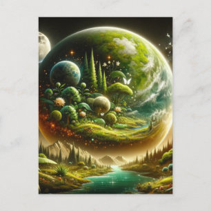 Fantasy Planet – Magical Cosmic Nature Postcard