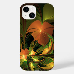 Fantasy Plant Abstract Green Rust Brown Fractal Case-Mate iPhone 14 Case