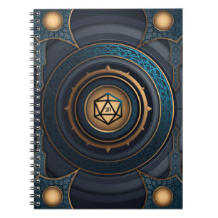 Fantasy Polyhedral D20 Dice Tabletop RPG Notebook