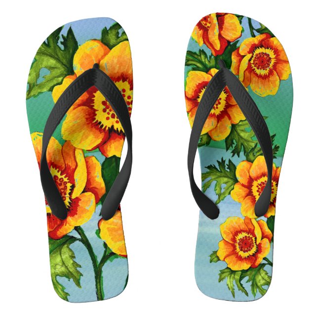 Fantasy Poppies   Thongs (Footbed)