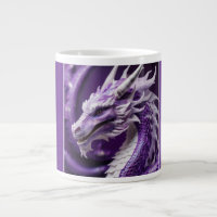 Fantasy Portrait Of A Purple & White Dragon