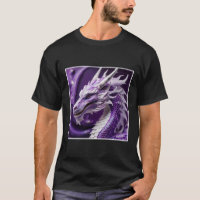 Fantasy Portrait Of A Purple & White Dragon