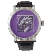 Fantasy Portrait Of A Purple & White Dragon