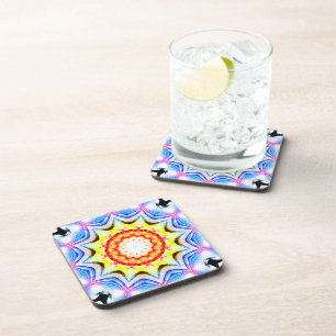Fantasy Priest Mage Magical Vibrant Mandela Coaster