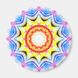 Fantasy Priest Mage Magical Vibrant Mandela Magnet