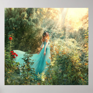 Fantasy Princess: Summer Nature Vintage. Poster