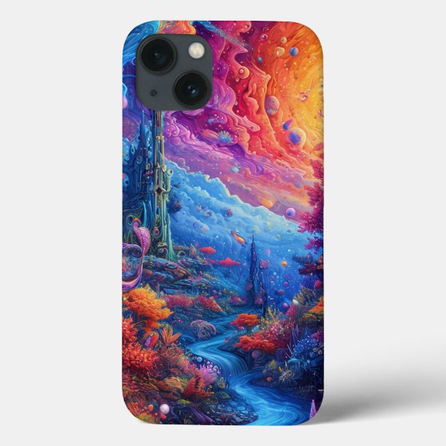 Fantasy psychedelic landscape Case-Mate iPhone case (Back)