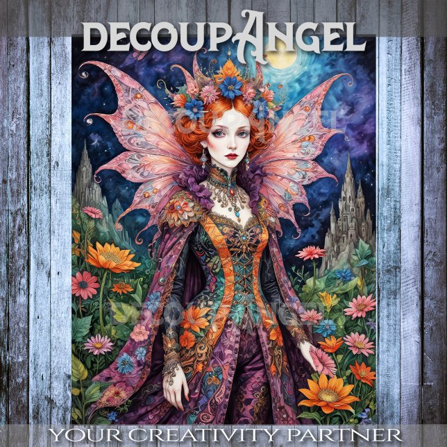 Fantasy Queen of Garden Decoupage Tissue Paper (Creator Uploaded)