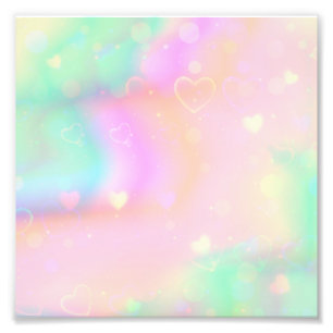 Fantasy rainbow background. Vector illustration of Photo Print
