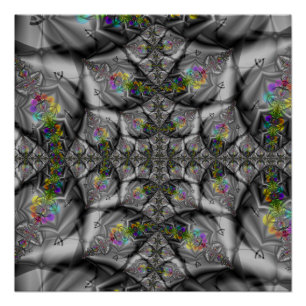 Fantasy   Rainbow Fractal Art Poster