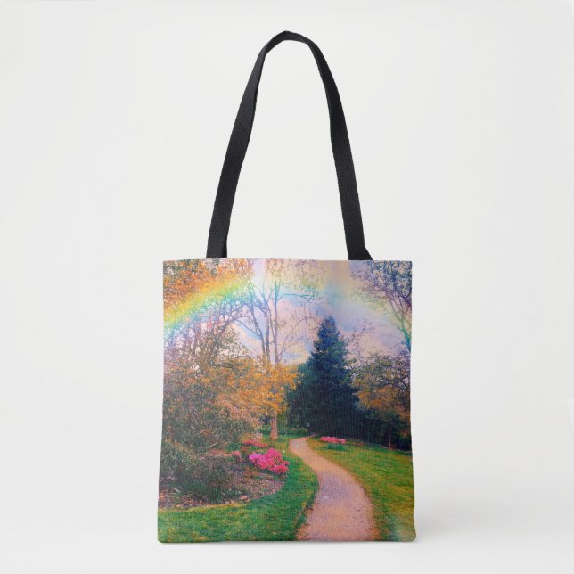 Fantasy Rainbow Garden Tote Bag (Front)