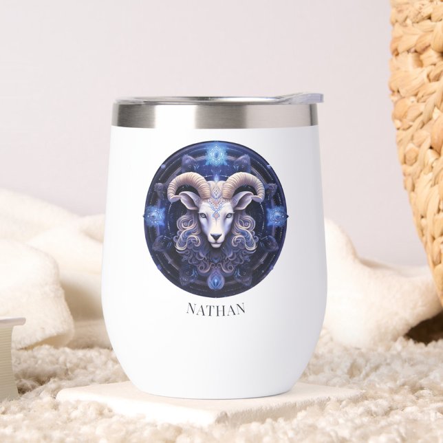 Fantasy Ram Zodiac Symbol Celestial Galaxy Aries (Creator Uploaded)